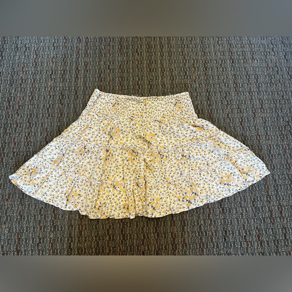 AMERICAN EAGLE floral circle twirl double lined skirt
